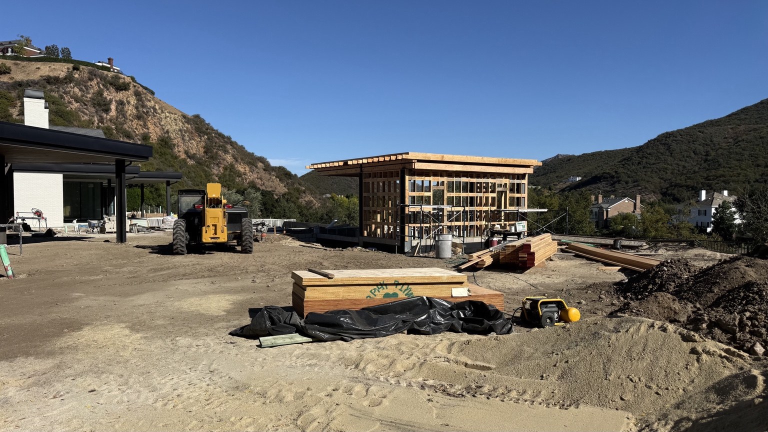 ARC wood framing during construction, view 2