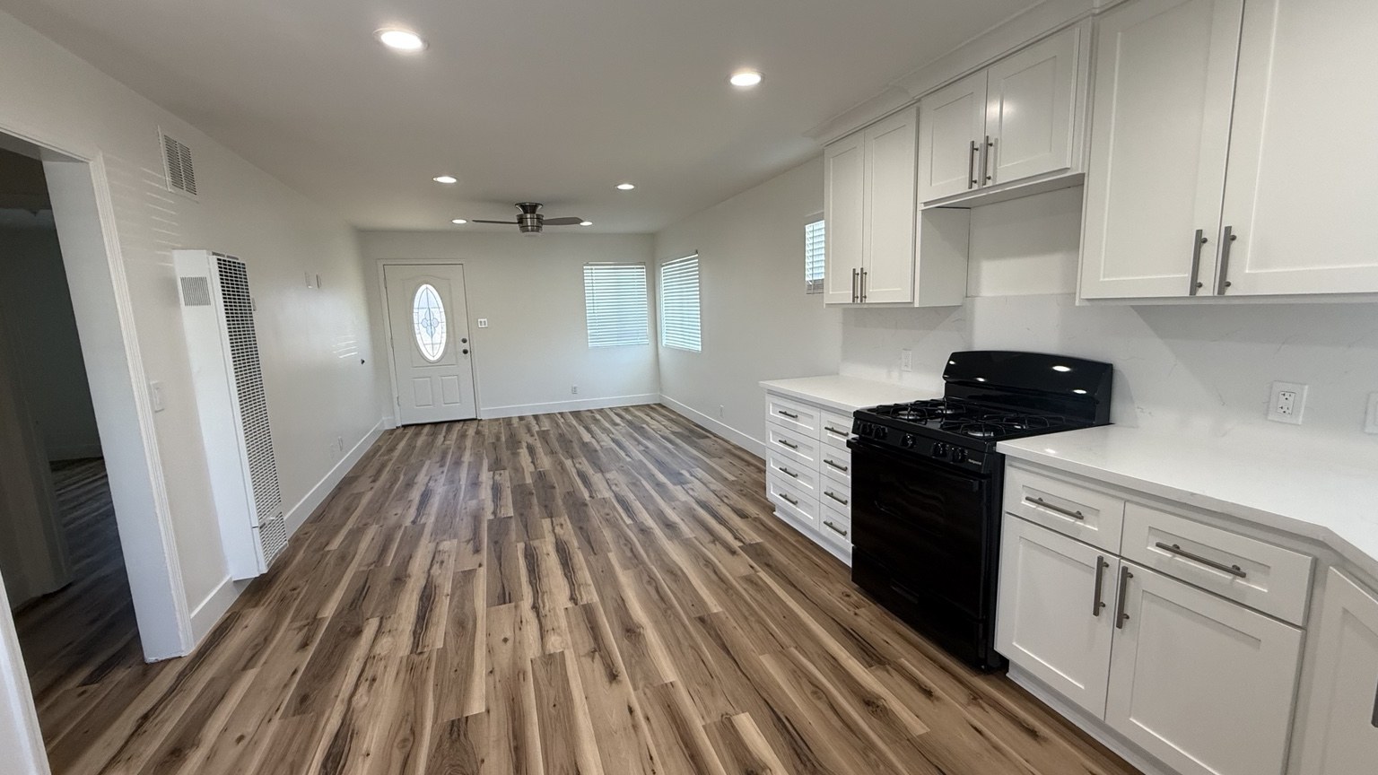 Another view of the completed ARC kitchen and living space