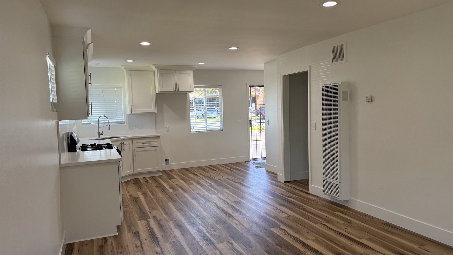 Another view of the completed ARC kitchen and living space